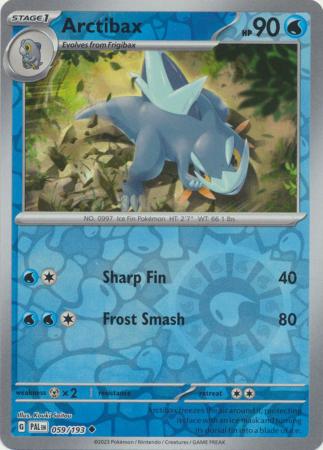 Pokemon - Arctibax - 059/193 - Uncommon Reverse Holo - Scarlet &amp; Violet: Paldea Evolved Series - Top CollectiblesCollectible CardsPokémon