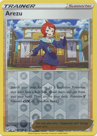 Pokemon - Arezu - 153/196 - Uncommon Reverse Holo - Sword &amp; Shield: Lost Origin Series - Top CollectiblesCollectible CardsPokémon