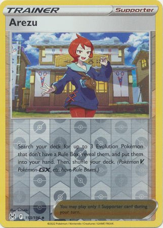 Pokemon - Arezu - 153/196 - Uncommon Reverse Holo - Sword & Shield: Lost Origin Series - Top CollectiblesCollectible CardsPokémon