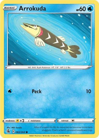 Pokemon - Arrokuda - 082/264 - Common - Sword &amp; Shield: Fusion Strike Series - Top CollectiblesCollectible CardsPokémon