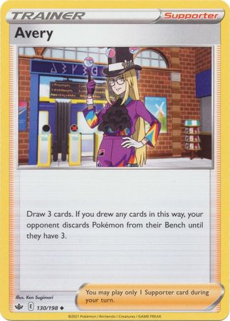 Pokemon - Avery - 130/198 - Uncommon - Sword &amp; Shield: Chilling Reign Series - Top CollectiblesCollectible CardsPokémon