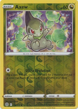 Pokemon - Axew - 110/172 - Common Reverse Holo - Sword &amp; Shield: Brilliant Stars Series - Top CollectiblesCollectible CardsPokémon