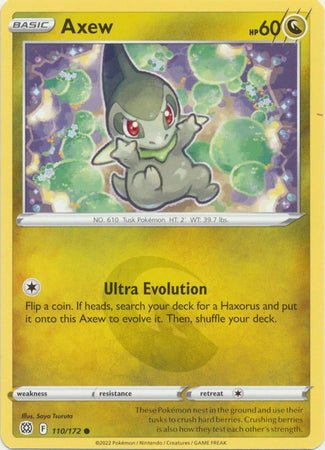 Pokemon - Axew - 110/172 - Common - Sword &amp; Shield: Brilliant Stars Series - Top CollectiblesCollectible CardsPokémon