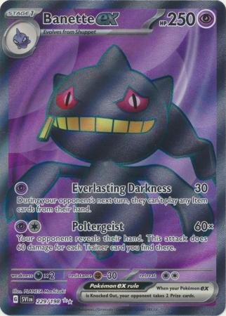 Pokemon - Banette ex - 229/198 - Full Art Secret Rare - Scarlet & Violet: Base Set Series - Top CollectiblesCollectible CardsPokémon