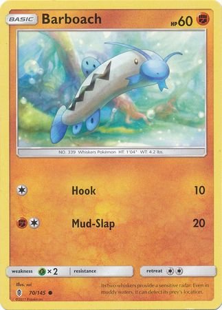 Pokemon - Barboach - 70/145 - Common - Sun &amp; Moon: Guardians Rising Series - Top CollectiblesCollectible CardsPokémon