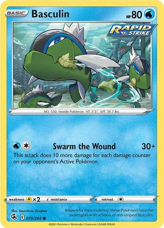 Pokemon - Basculin - 070/264 - Common - Sword & Shield: Fusion Strike Series - Top CollectiblesCollectible CardsPokémon