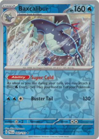 Pokemon - Baxcalibur - 060/193 - Holo Rare Reverse Holo - Scarlet & Violet: Paldea Evolved Series - Top CollectiblesCollectible CardsPokémon