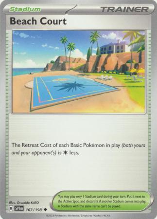 Pokemon - Beach Court - 167/198 - Uncommon - Scarlet &amp; Violet (Base Set) Series - Top CollectiblesCollectible CardsPokémon