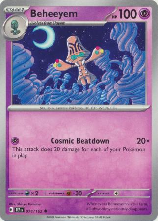 Pokemon - Beheeyem - 074/162 - Uncommon - Scarlet & Violet: Temporal Forces Singles - Top CollectiblesCollectible CardsPokémon