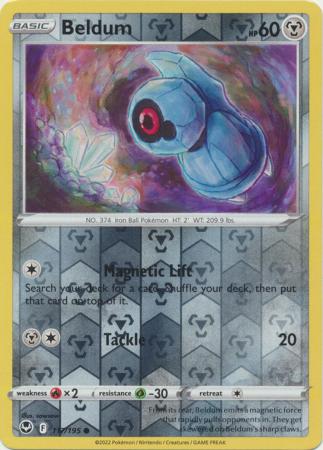 Pokemon - Beldum - 117/195 - Common Reverse Holo - Sword & Shield: Silver Tempest Series - Top CollectiblesCollectible CardsPokémon