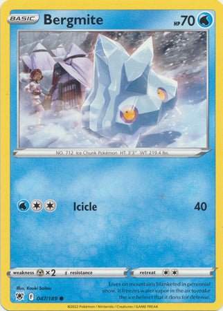 Pokemon - Bergmite - 047/189 - Common - Sword &amp; Shield: Astral Radiance Series - Top CollectiblesCollectible CardsPokémon