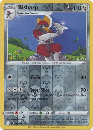 Pokemon - Bisharp - 104/163 - Uncommon Reverse Holo - Sword &amp; Shield: Battle Styles Singles - Top CollectiblesCollectible CardsPokémon