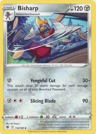 Pokemon - Bisharp - 116/189 - Uncommon - Sword &amp; Shield: Astral Radiance Series - Top CollectiblesCollectible CardsPokémon