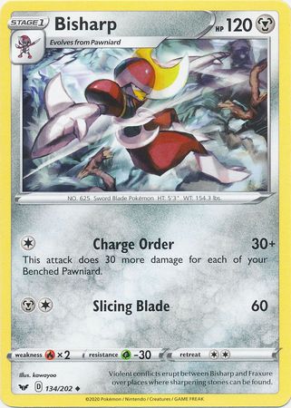Pokemon - Bisharp - 134/202 - Uncommon - Sword &amp; Shield: Base Set Series - Top CollectiblesCollectible CardsPokémon