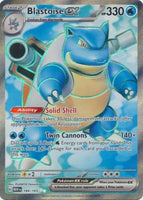 Pokemon - Blastoise ex - 184/165 - Full Art Secret Rare - Scarlet & Violet: 151 Series - Top CollectiblesCollectible CardsPokémon