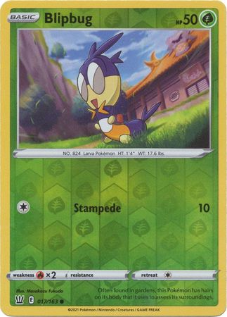 Pokemon - Blipbug - 017/163 - Common Reverse Holo - Sword &amp; Shield: Battle Styles Singles - Top CollectiblesCollectible CardsPokémon