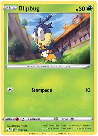 Pokemon - Blipbug - 017/163 - Common - Sword &amp; Shield: Battle Styles Singles - Top CollectiblesCollectible CardsPokémon