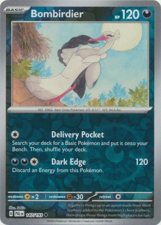 Pokemon - Bombirdier - 147/193 - Uncommon Reverse Holo - Scarlet &amp; Violet: Paldea Evolved Series - Top CollectiblesCollectible CardsPokémon