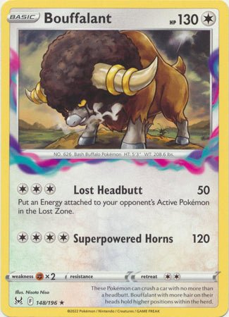 Pokemon - Bouffalant - 148/196 - Rare - Sword &amp; Shield: Lost Origin Series - Top CollectiblesCollectible CardsPokémon