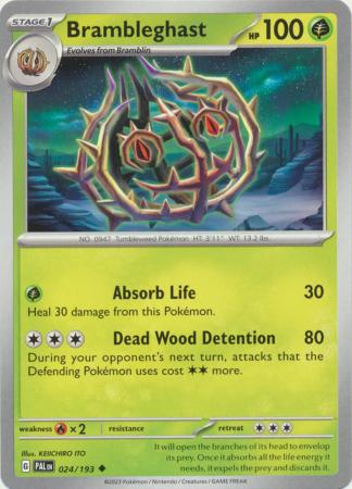 Pokemon - Brambleghast - 024/193 - Uncommon - Scarlet &amp; Violet: Paldea Evolved Series - Top CollectiblesCollectible CardsPokémon