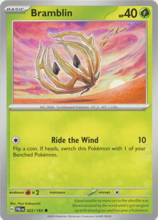 Pokemon - Bramblin - 022/193 - Common - Scarlet &amp; Violet: Paldea Evolved Series - Top CollectiblesCollectible CardsPokémon