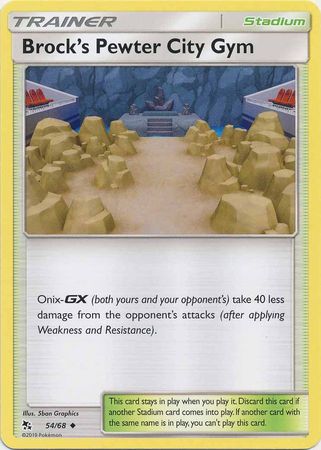 Pokemon - Brock's Pewter City Gym - 54/68 - Uncommon - Hidden Fates Series - Top CollectiblesCollectible CardsPokémon