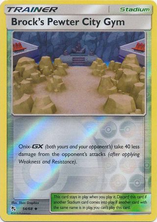 Pokemon - Brock's Pewter City Gym - 54/68 - Uncommon Reverse Holo - Hidden Fates Series - Top CollectiblesCollectible CardsPokémon