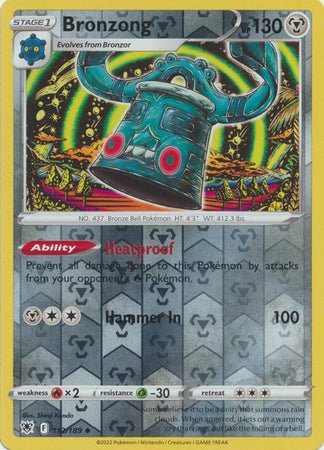 Pokemon - Bronzong - 112/189 - Uncommon Reverse Holo - Sword &amp; Shield: Astral Radiance Series - Top CollectiblesCollectible CardsPokémon