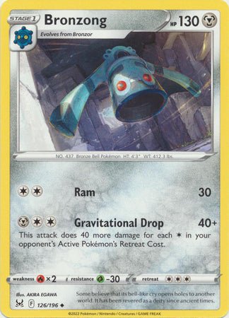 Pokemon - Bronzong - 126/196 - Uncommon - Sword & Shield: Lost Origin Series - Top CollectiblesCollectible CardsPokémon