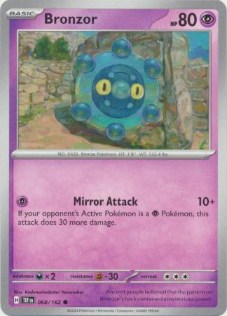 Pokemon - Bronzor - 068/162 - Common - Scarlet &amp; Violet: Temporal Forces Singles - Top CollectiblesCollectible CardsPokémon