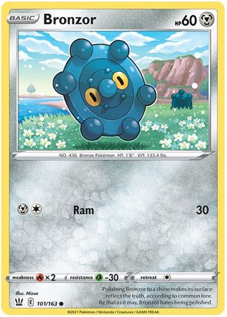 Pokemon - Bronzor - 101/163 - Common - Sword &amp; Shield: Battle Styles Singles - Top CollectiblesCollectible CardsPokémon