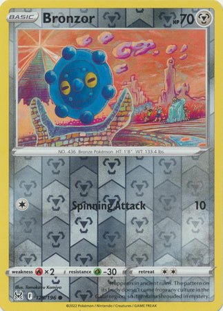 Pokemon - Bronzor - 125/196 - Common Reverse Holo - Sword & Shield: Lost Origin Series - Top CollectiblesCollectible CardsPokémon