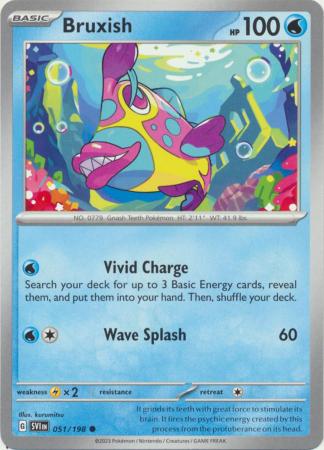 Pokemon - Bruxish - 051/198 - Common - Scarlet &amp; Violet (Base Set) Serie - Top CollectiblesCollectible CardsPokémon
