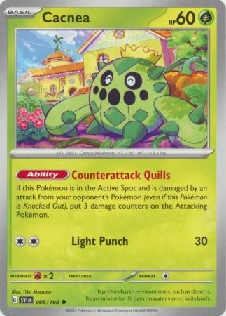 Pokemon - Cacnea - 005/198 - Common - Scarlet &amp; Violet (Base Set) Series - Top CollectiblesCollectible CardsPokémon