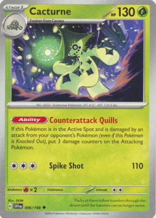 Pokemon - Cacturne - 006/198 - Uncommon - Scarlet & Violet (Base Set) Series - Top CollectiblesCollectible CardsPokémon