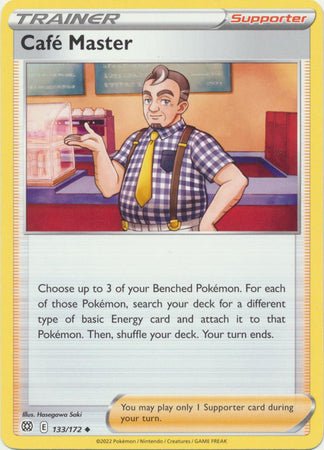 Pokemon - Cafe Master - 133/172 - Uncommon - Sword &amp; Shield: Brilliant Stars Series - Top CollectiblesCollectible CardsPokémon