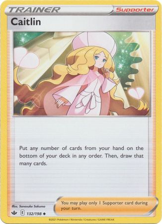 Pokemon - Caitlin - 132/198 - Uncommon - Sword &amp; Shield: Chilling Reign Series - Top CollectiblesCollectible CardsPokémon