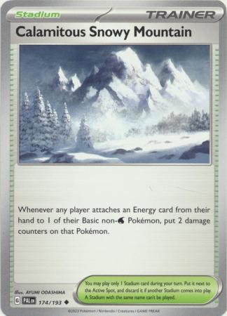 Pokemon - Calamitous Snowy Mountain - 174/193 - Uncommon - Scarlet &amp; Violet: Paldea Evolved Series - Top CollectiblesCollectible CardsPokémon