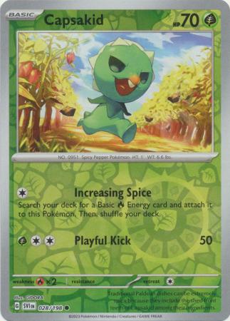 Pokemon - Capsakid - 028/198 - Common Reverse Holo - Scarlet & Violet (Base Set) Serie - Top CollectiblesCollectible CardsPokémon