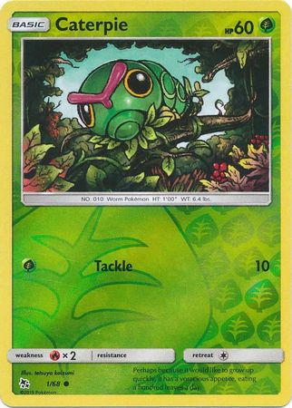 Pokemon - Caterpie - 1/68 - Common Reverse Holo - Hidden Fates Series - Top CollectiblesCollectible CardsPokémon