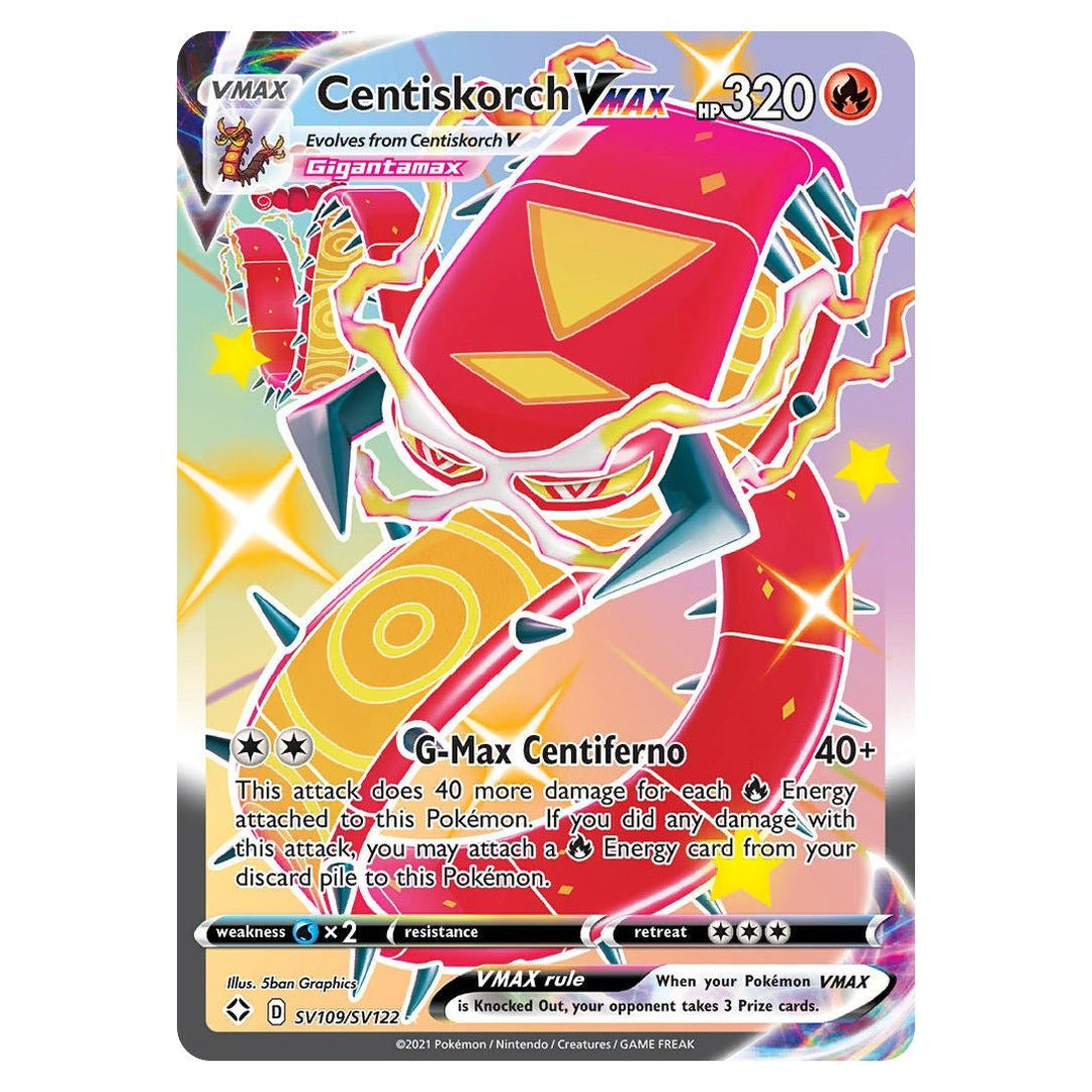 Pokemon - Centiskorch VMAX - SV109 - Rare Holo VMAX - Shining Fates Shiny Vault - Top CollectiblesPokémon SinglePokémon