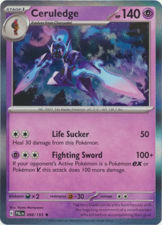 Pokemon - Ceruledge - 098/193 - Holo Rare - Scarlet & Violet: Paldea Evolved Series - Top CollectiblesCollectible CardsPokémon