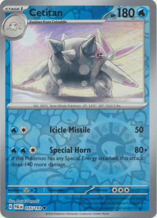 Pokemon - Cetitan - 055/193 - Uncommon Reverse Holo - Scarlet & Violet: Paldea Evolved Series - Top CollectiblesCollectible CardsPokémon