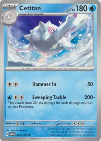 Pokemon - Cetitan - 060/198 - Uncommon - Scarlet &amp; Violet (Base Set) Series - Top CollectiblesCollectible CardsPokémon