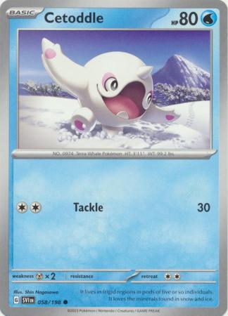 Pokemon - Cetoddle - 058/198 - Common - Scarlet &amp; Violet (Base Set) Series - Top CollectiblesCollectible CardsPokémon