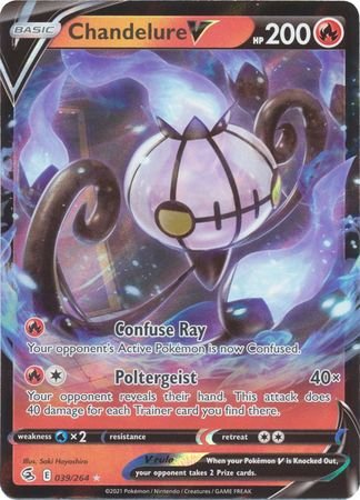 Pokemon - Chandelure V - 039/264 - Ultra Rare - Sword &amp; Shield: Fusion Strike Series - Top CollectiblesCollectible CardsPokémon