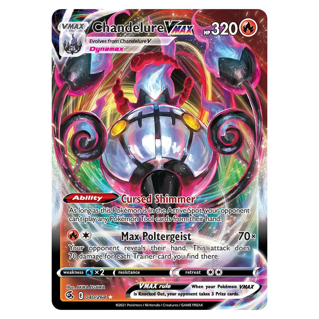 Pokemon - Chandelure VMAX - 40 - Rare Holo VMAX - Fusion Strike - Top CollectiblesPokémon SinglePokémon