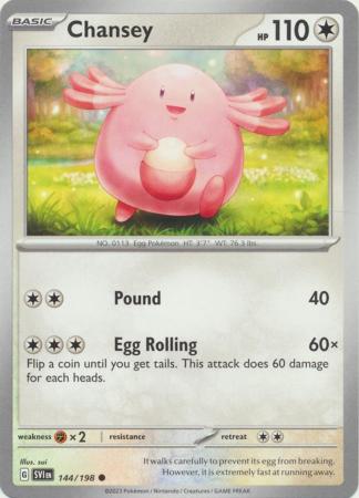 Pokemon - Chansey - 144/198 - Common - Scarlet &amp; Violet (Base Set) Series - Top CollectiblesCollectible CardsPokémon