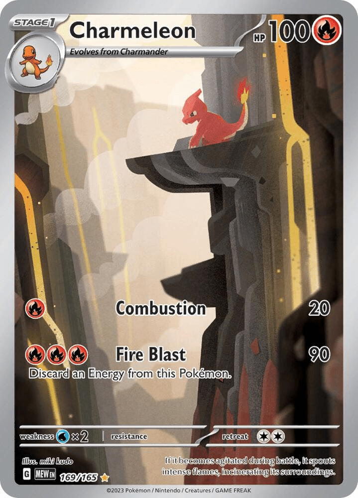 Pokemon - Charmeleon - 169/165 - Illustration Rare - Scarlet & Violet: 151 Series - Top CollectiblesCollectible CardsPokémon