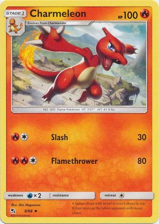 Pokemon - Charmeleon - 8/68 - Uncommon - Hidden Fates Series - Top CollectiblesCollectible CardsPokémon